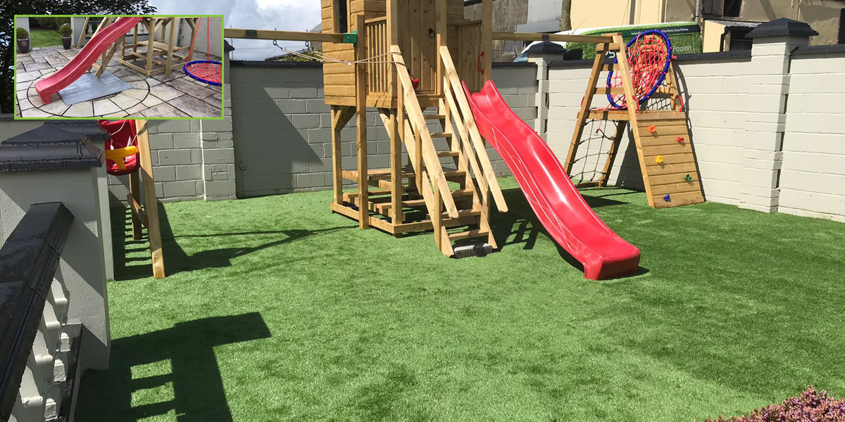 artificial grass play area