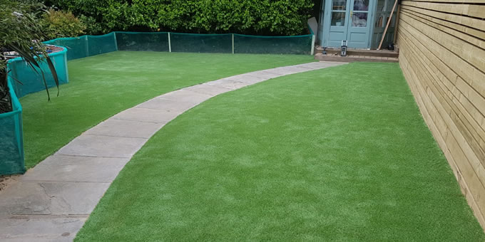 Artificial grass installation project in Mount Merrion, Co. Dublin