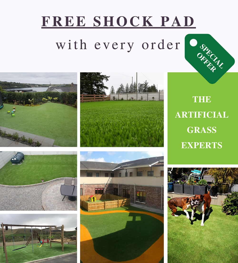 PST Lawns Spring Sale - free shock pad with artificial grass