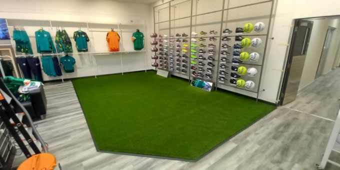 artificial grass for exhibition areas and corporate spaces