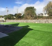 Large artificial grass garden installed by PST Lawns in Tralee