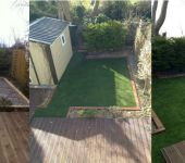 artificial grass garden before and after