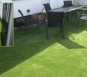artificial grass over paving- PST Lawns