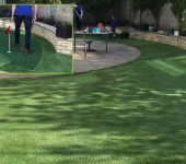 artificial grass garden and putting green- PST Lawns