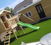 Artificial grass children's play area
