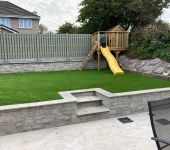 Artificial grass play area for kids